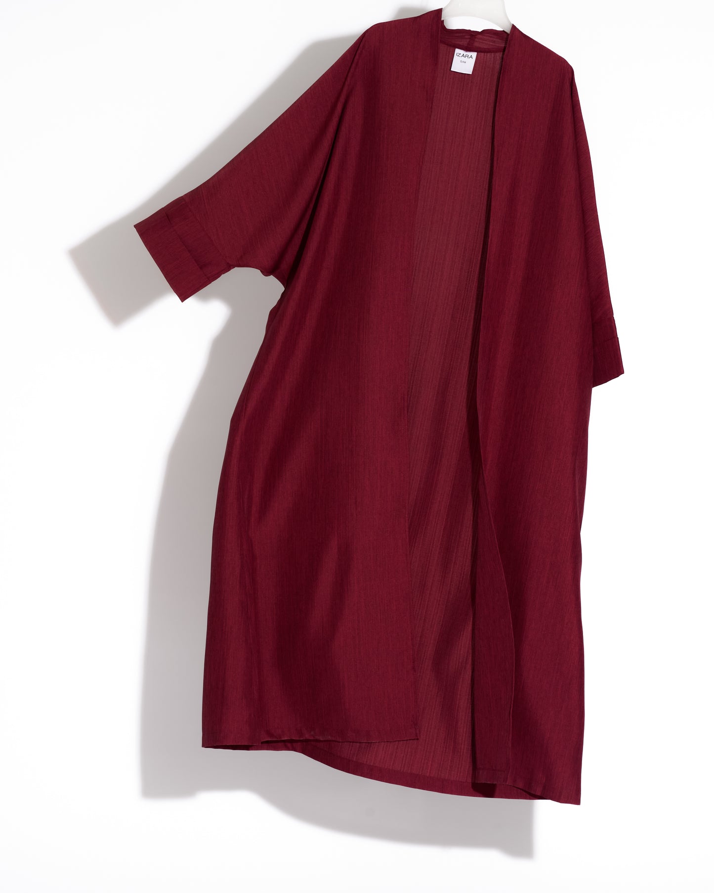 Plain Linen Abaya (Burgundy)
