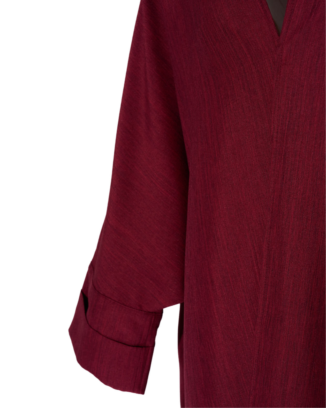 Plain Linen Abaya (Burgundy)