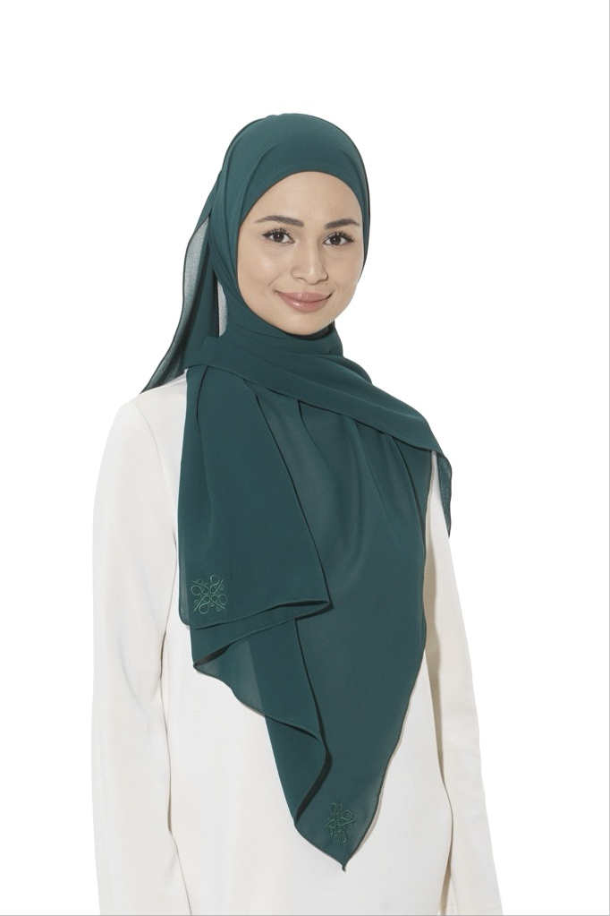 Alaia Plain Chiffon (Emerald Green)