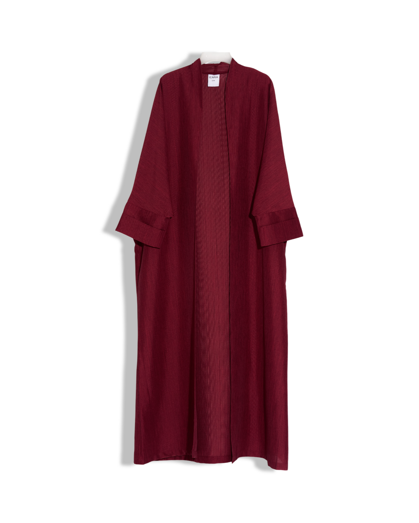 Plain Linen Abaya (Burgundy)