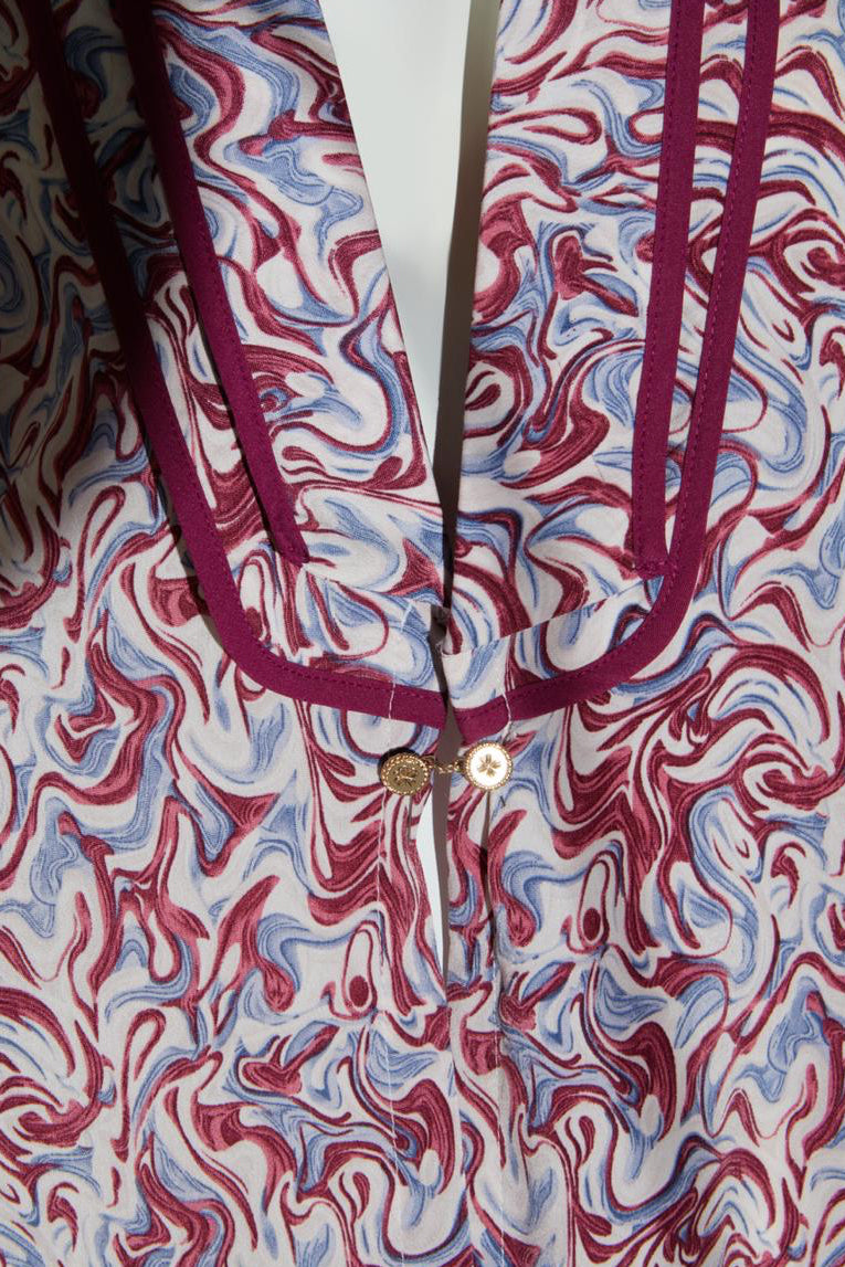 Printed Abaya (Pink)