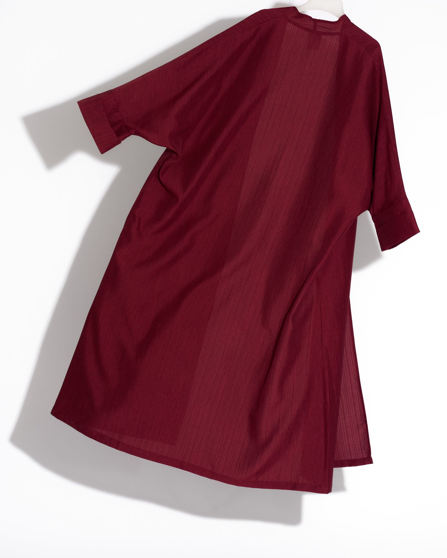 Plain Linen Abaya (Burgundy)