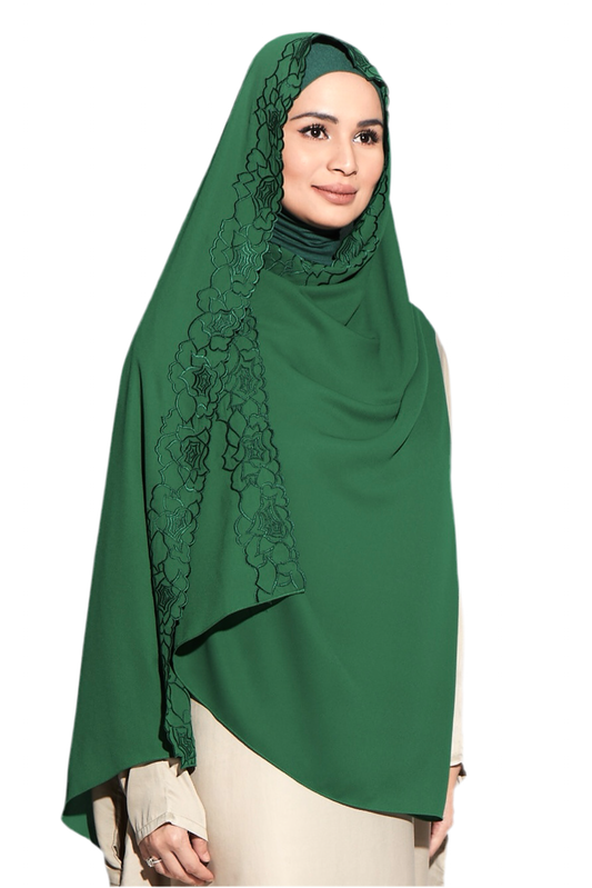 Amara Floral Embroidery (Green)