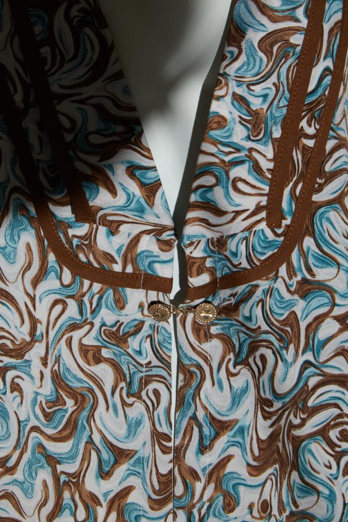Printed Abaya (Brown)