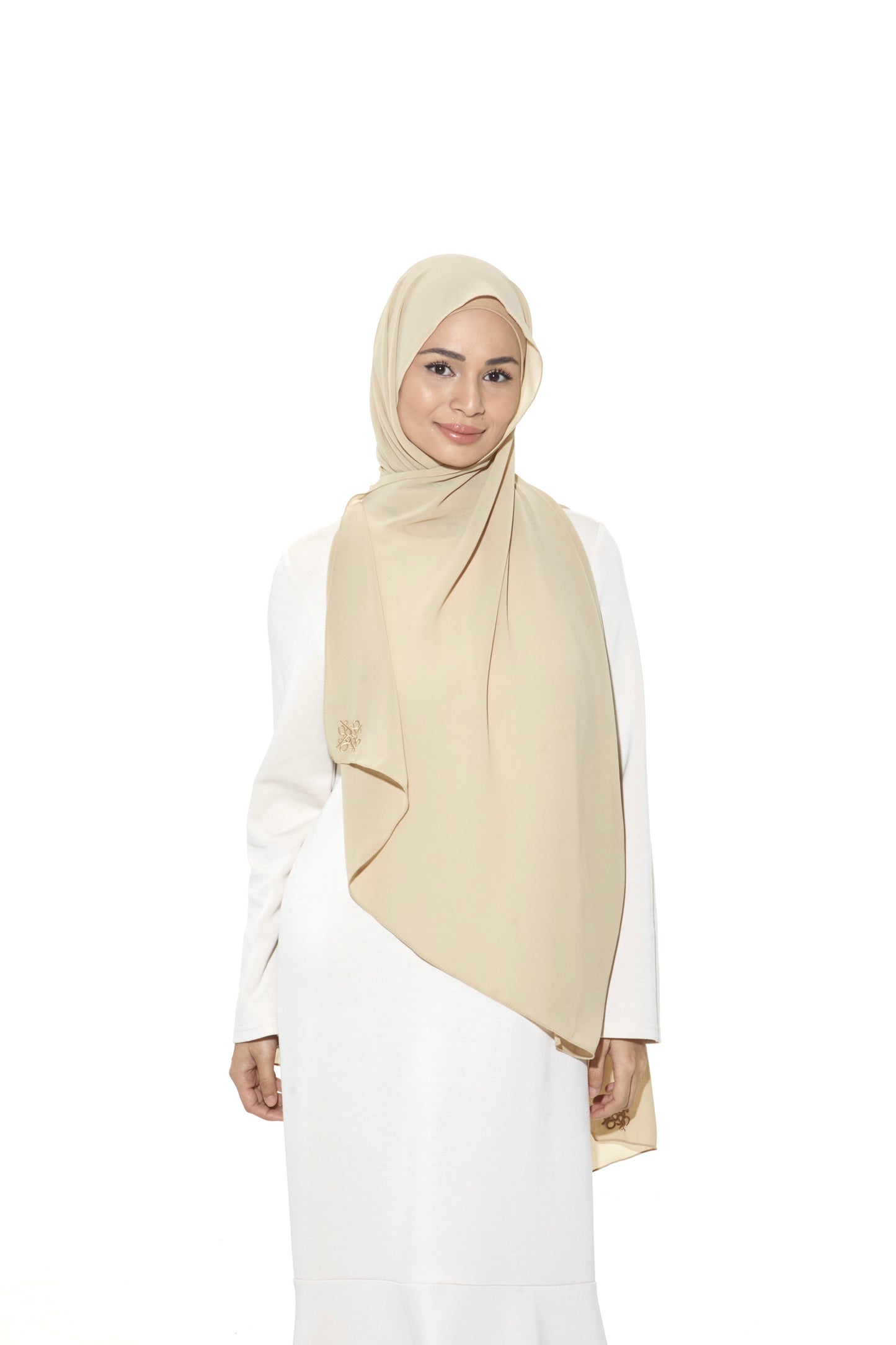 Amara Plain Chiffon (Beige)