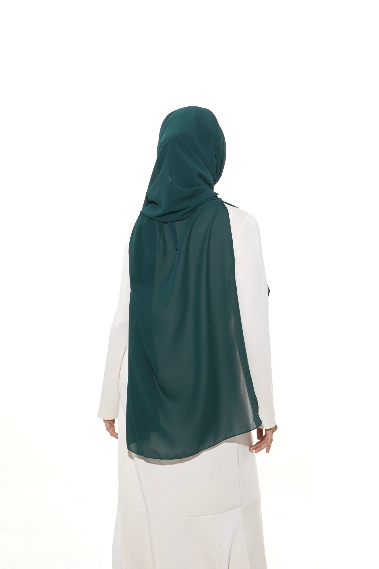 Amara Plain Chiffon (Emerald Green)