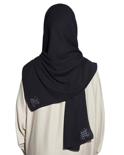 Amara Chiffon Plain (Black)