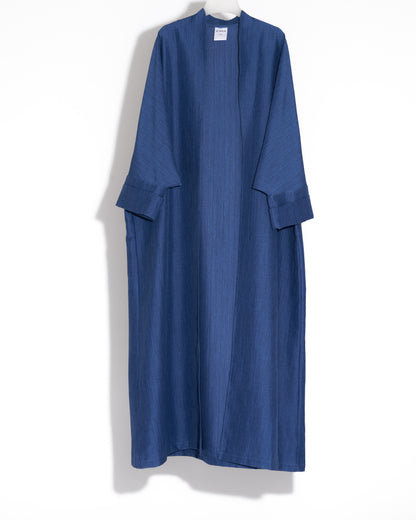 Plain Linen Abaya (Blue)