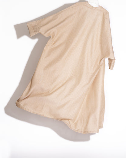 Plain Linen Abaya (Beige)