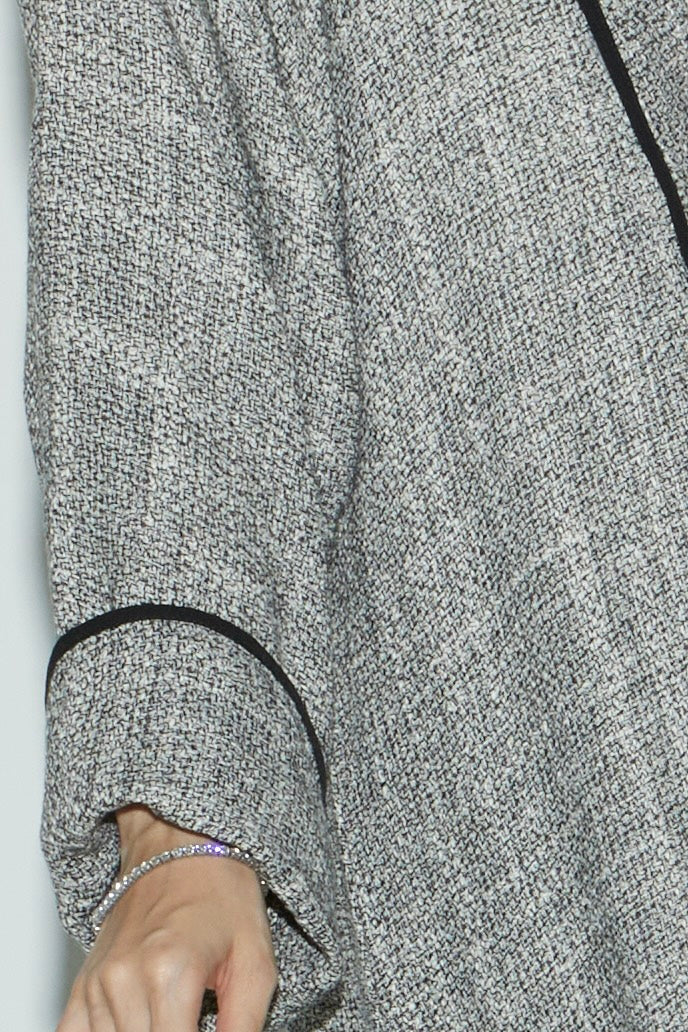 Saudi Tweed Grey Abaya