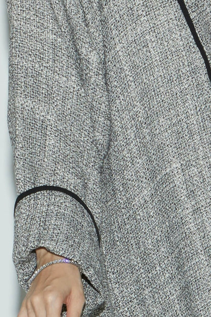 Saudi Tweed Grey Abaya