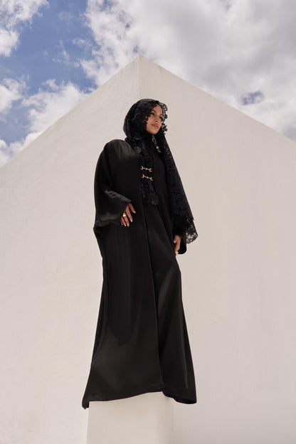 Buckle Abaya (Black)