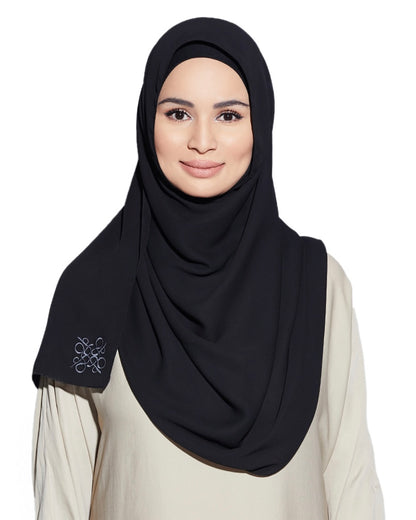 Amara Chiffon Plain (Black)