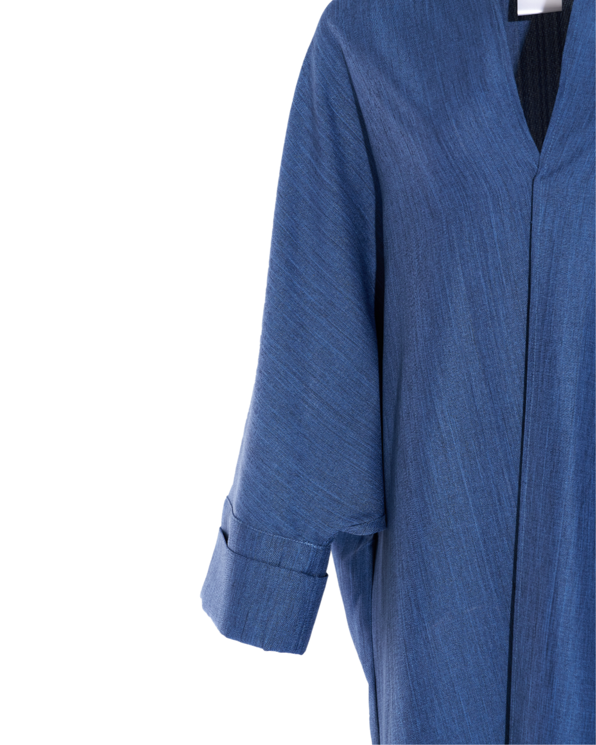 Plain Linen Abaya (Blue)