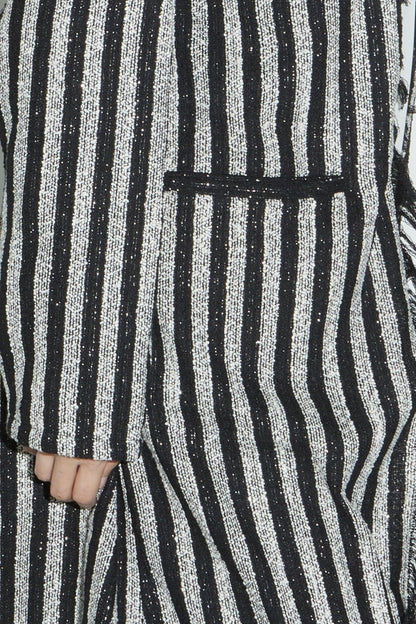 Stripe Eyelash Tweed Abaya