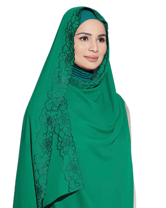 Amara Floral Embroidery (Green)