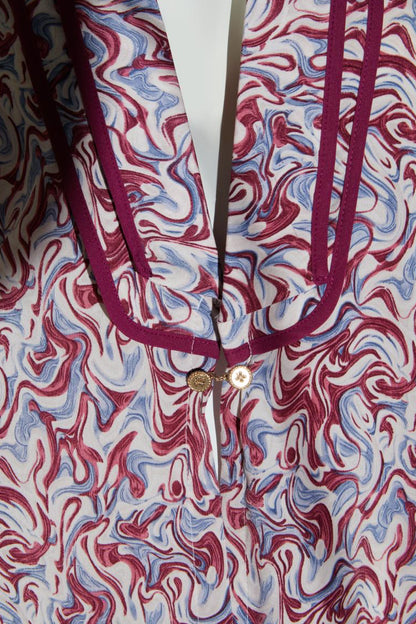 Printed Abaya (Pink)