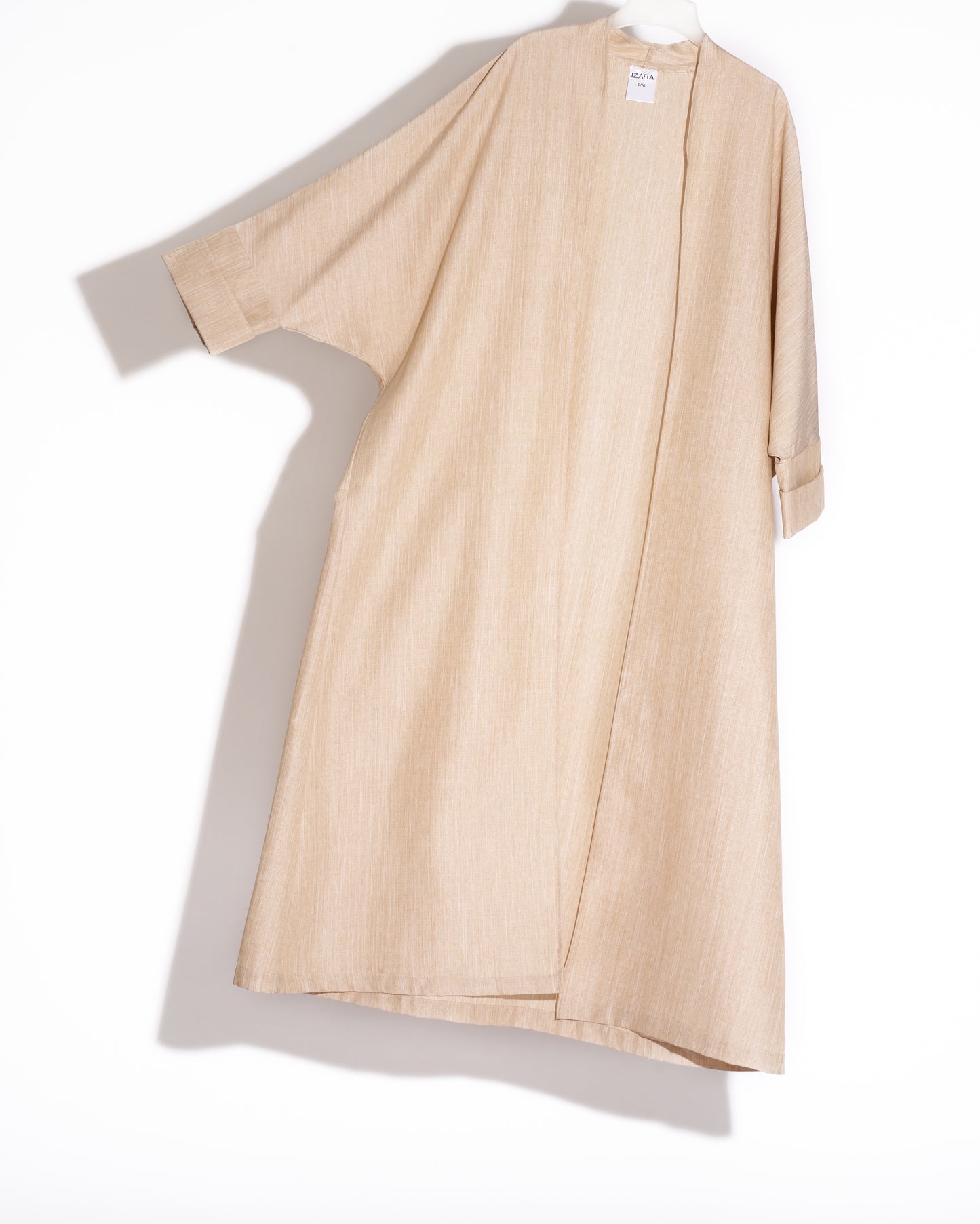 Plain Linen Abaya (Beige)