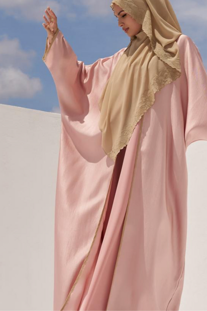 Buckle Abaya (Baby Pink)