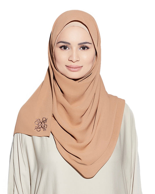 Amara Chiffon Plain (Brown)