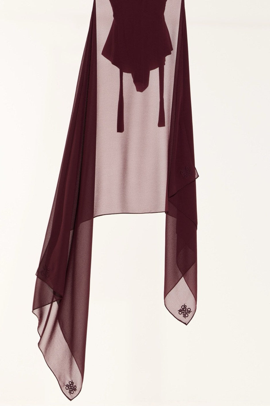 Amara Plain Chiffon (Burgundy)