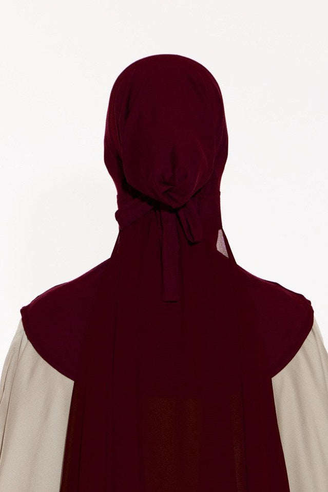 Amara Plain Chiffon (Burgundy)