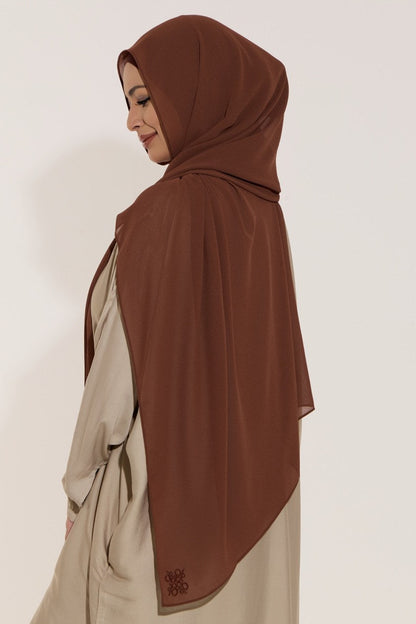 Amara Plain Chiffon (Dark Brown)