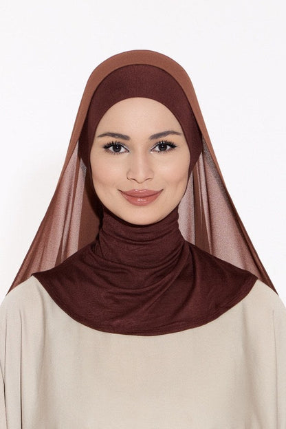 Amara Plain Chiffon (Dark Brown)