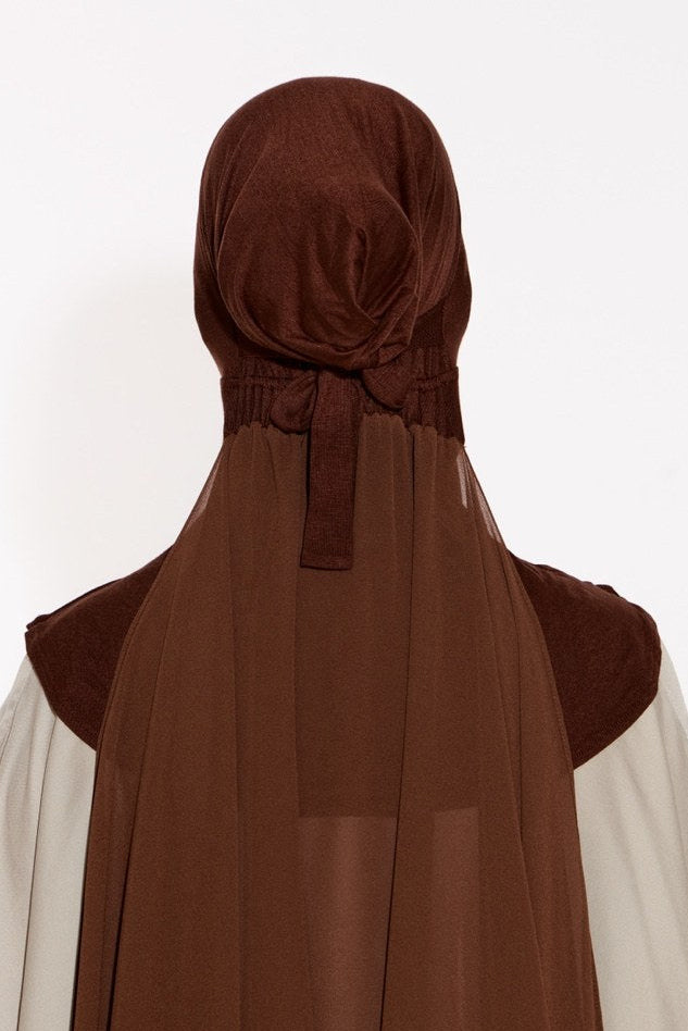 Amara Plain Chiffon (Dark Brown)