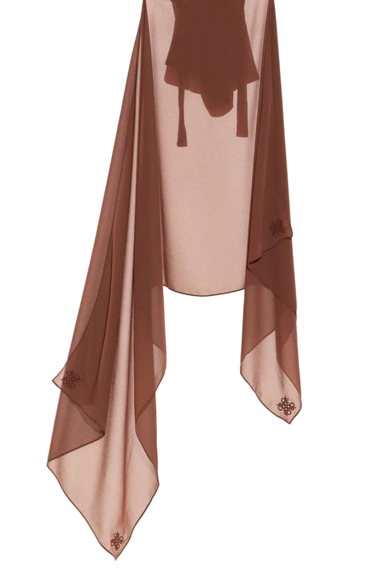 Amara Plain Chiffon (Dark Brown)