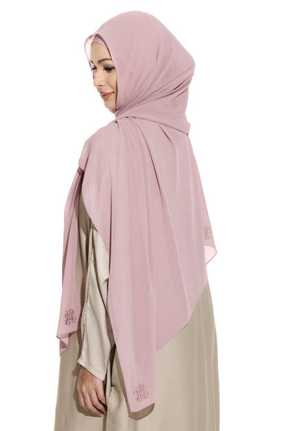 Amara Plain Chiffon (Dusty Pink)