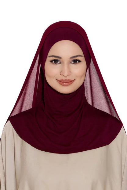 Amara Plain Chiffon (Burgundy)