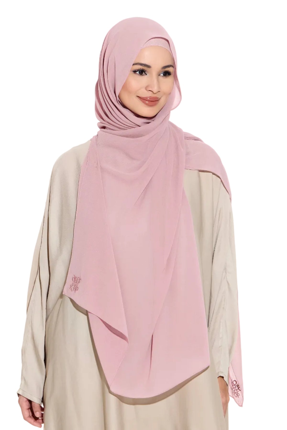 Amara Plain Chiffon (Dusty Pink)