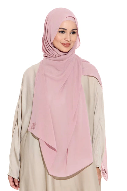 Amara Plain Chiffon (Dusty Pink)