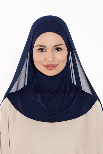 Amara Plain Chiffon (Dark Blue)