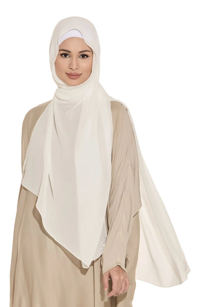 Amara Plain Chiffon (Off White)
