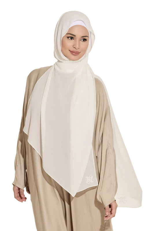 Amara Plain Chiffon (Off White)