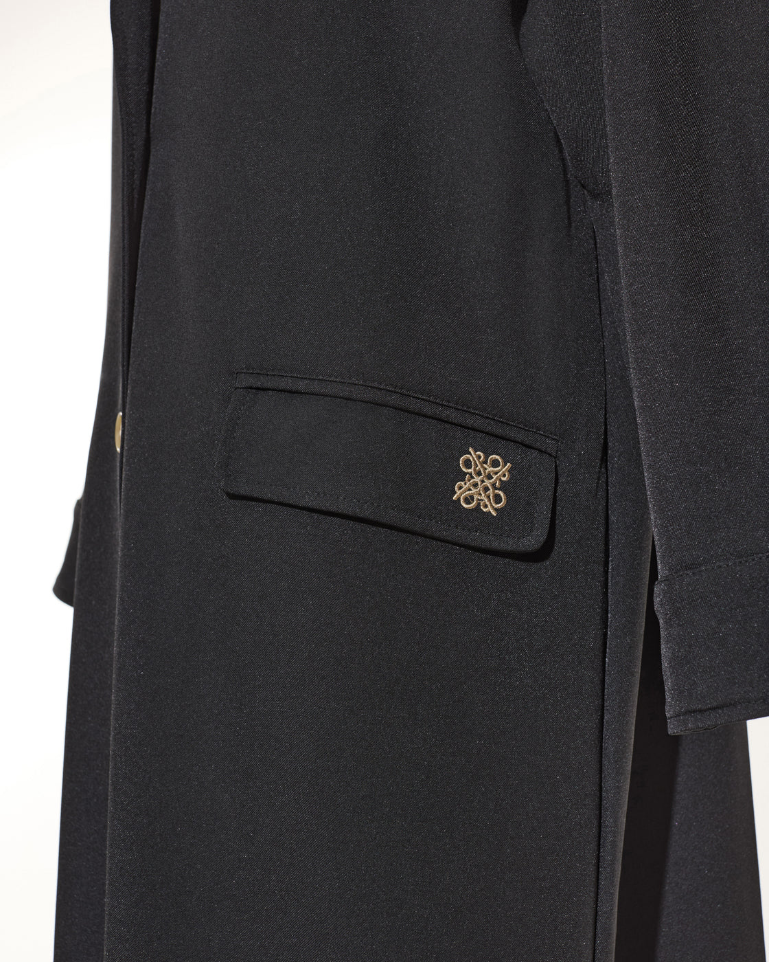 Twill Abaya Blazer (Black)