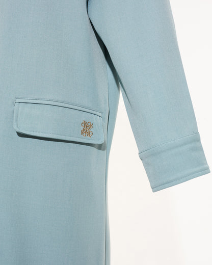 Twill Abaya Blazer (Blue)