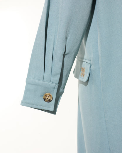 Twill Abaya Blazer (Blue)